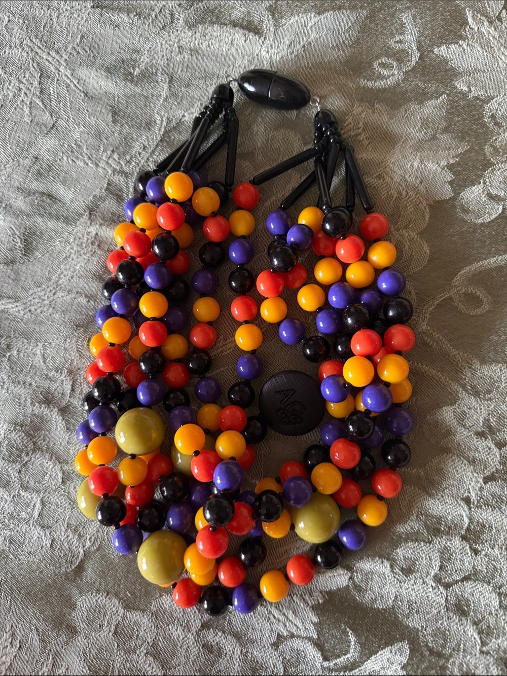 Angela Caputi Giuggiù Fiocchi 6 strand necklace Signed